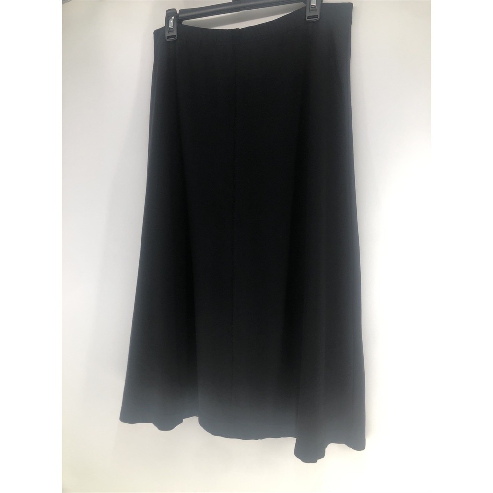 Eddie Bauer Women's Medium PETITE Black Casual Stretch Maxi Skirt Elastic Waist - Picture 4 of 7